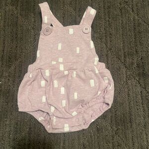 Focus Kids Purple Baby One Piece Romper with White Accents 0-3M